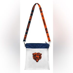 Chicago Bears Clear Stadium Bag NFL Licensed NWT Removable Strap